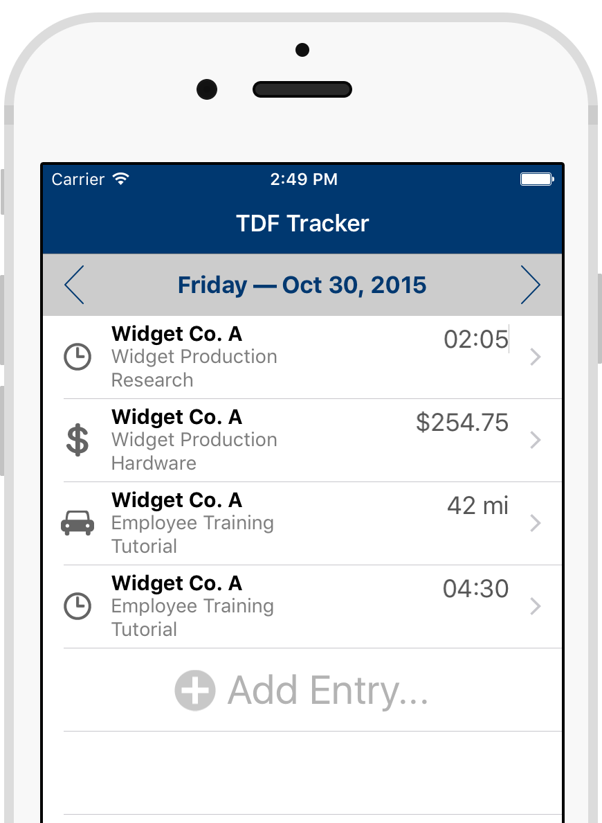 TDF Tracker Screenshot - Top portion